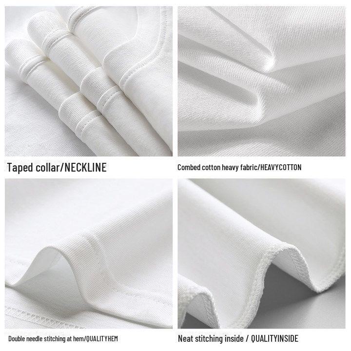 2025 Unisex Trendy Xinjiang Cotton T-Shirt: Hong Kong Style, Loose Fit, Simple Print