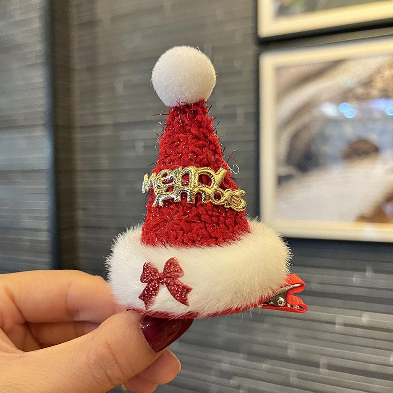 2025 Christmas Antler Hair Clip for Girls - Three-Dimensional Red Party Photo Prop