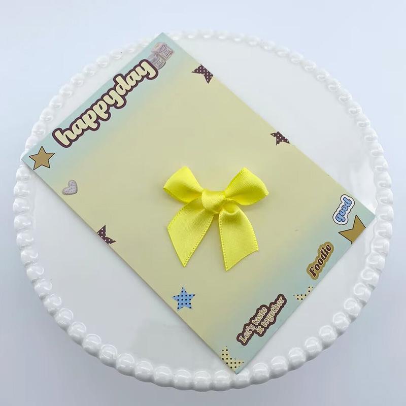 1.5cm Single-Sided Handmade Polyester Bow for Doll Plush Gift Box, Clothing, or Hair Accessory
