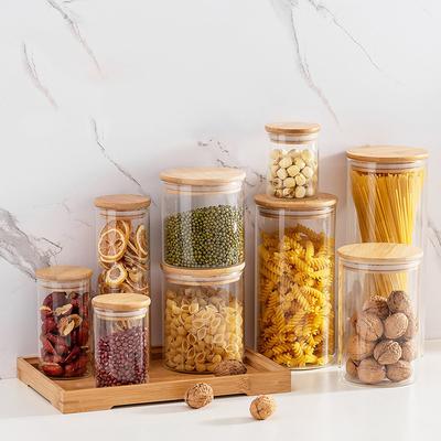 Vorratsgläser Glas Vorratsgläser Glasbehälter Aufbewahrung Nudelaufbewahrungsbox Küche Spaghetti Luftdichter Behälter mit Deckel Nudeln
