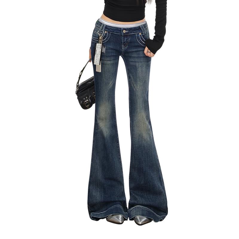 

UNIFREE Women s Distressed High-Waist Bootcut Jeans M