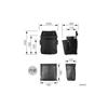 Tajima Safe System Safe Twin Tool Pouch, Nylon Cordura, 2-Tier Medium Size SFKBNC-2M2H