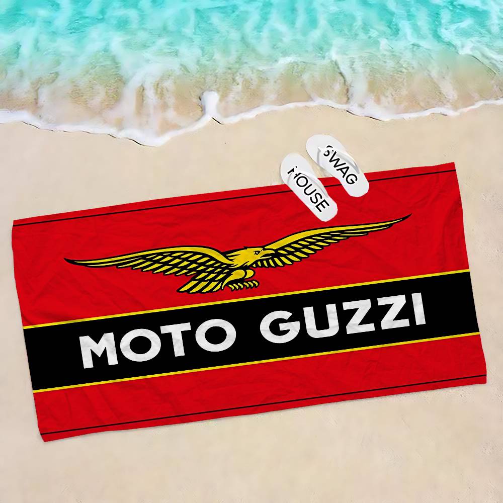 Moto G-Guzzi Motorcycle Logo Big Microfiber Beach Towels Quick Dry Towel Sand Beach Towels Pool Towel for Travel Swim Pool Yoga