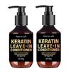Keratin Leave-In Conditioner with Biotin & Collagen - Repairs Damaged Hair for Deep Moisture, Softness & Shine, Hair Treatment Less