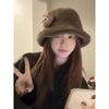 Women’s Hat Fluffy Fisherman Hat - Autumn Winter Warm Versatile Bucket Hat with Creative Ear Flaps