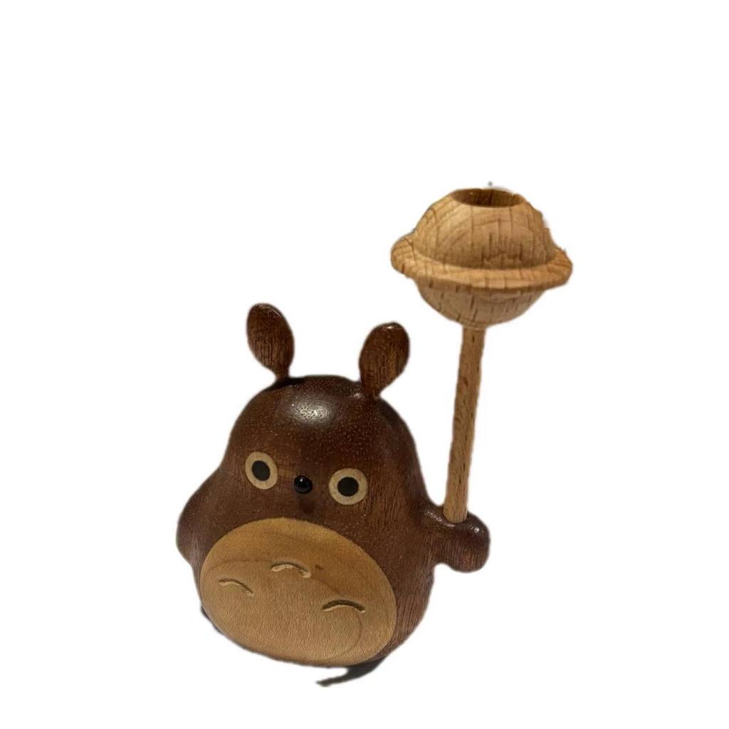 Massivholz Totoro und No-Face Figuren - Niedliche Wohnzimmerdeko und Geschenke