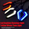 12V Motorcycle LED Turn Signal Lamp Dual-Color LED Flowing Turn Signal Light Motorbike Indicators Led ABS Airfoil Tail Flasher