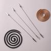 Incense Coil Clip Holder with 2 Heads Alligator Clamp 360 Degree Rotation Wire Support for Living Room Bedroom