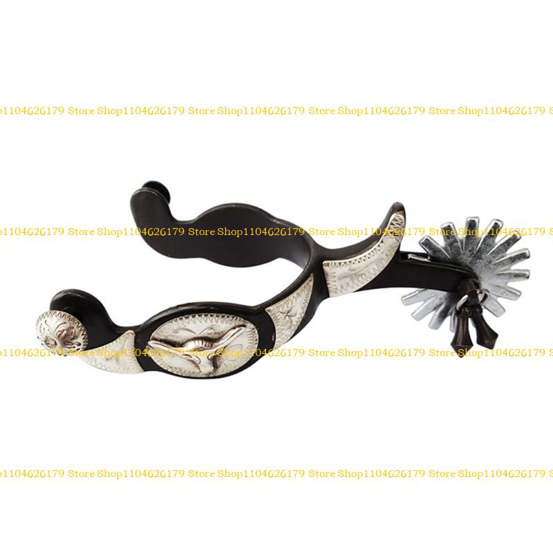 A1A2 Metal Horse Spur Western Cowboy Spur Mens Roping Spur with Gear Enduring