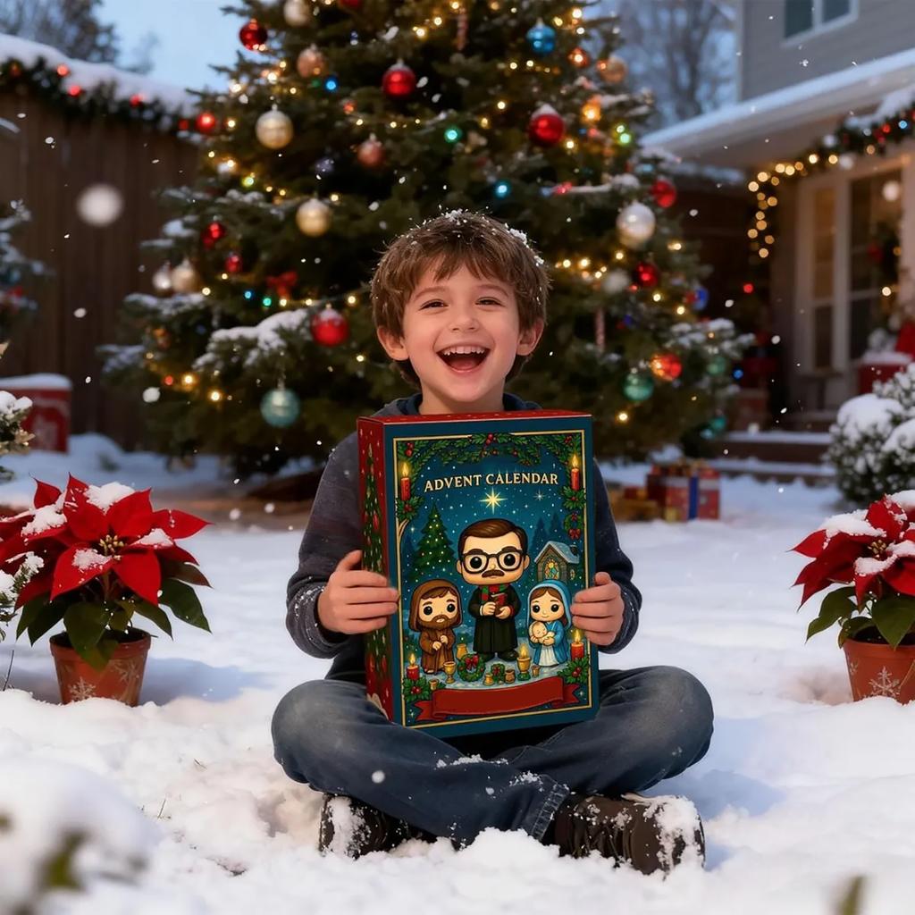 2D Plane+airplane Box +24PC Pastor Countdown  Box Christmas Advent Calendar