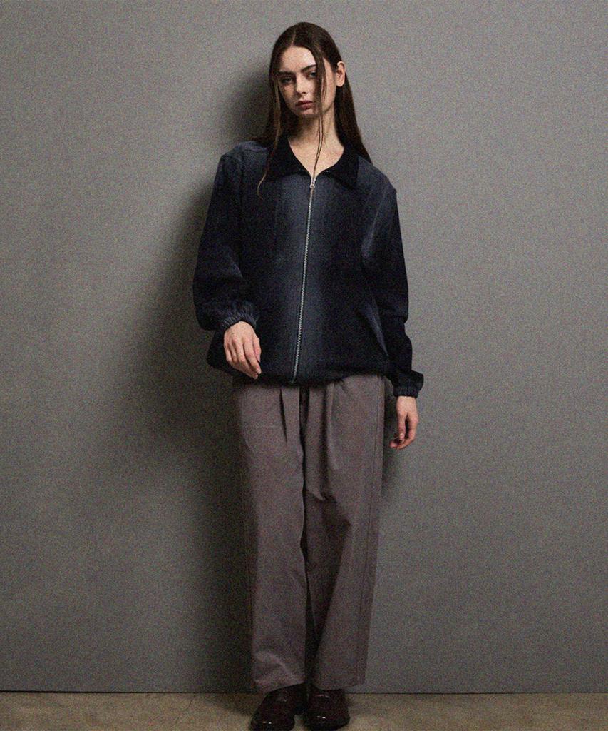 FFEFF STUDIO Dirty Washed Cotton Long Elastic Waist Pants (Cement)