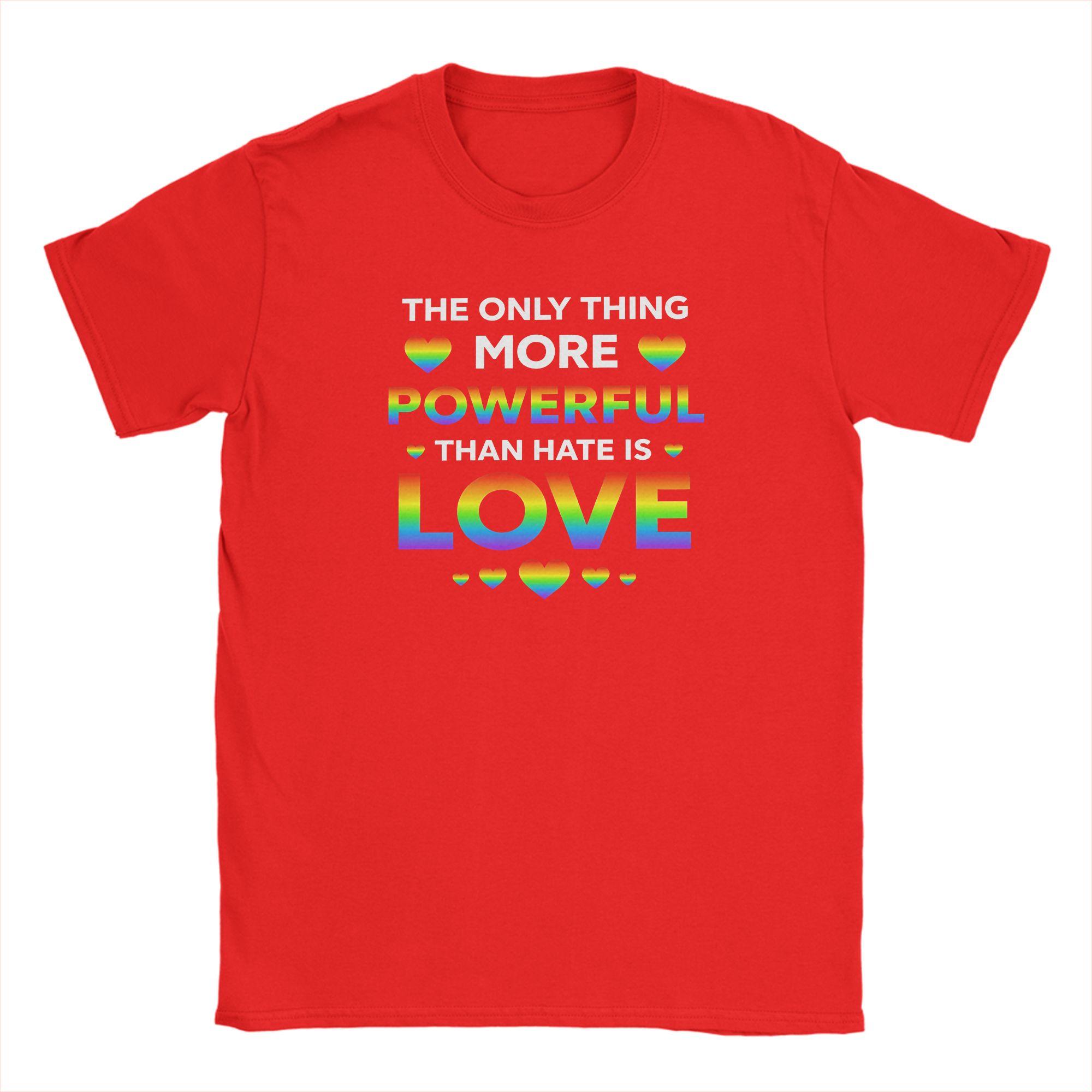 The Only Thing More Powerful Than Hate is Love TShirts for Unisex  Unique 100 Cotton Tee Shirt Plus Size Clothing S