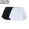 Za New Fall Women's Clothing 2025 Fashion Wind Fashion Sexy A- Line Bubble High Waist Pleated Short Skirt