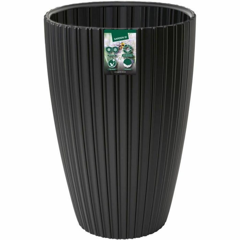 Plant Pot Garden ID Fancy Black Polyethylene 40 X 58 Cm