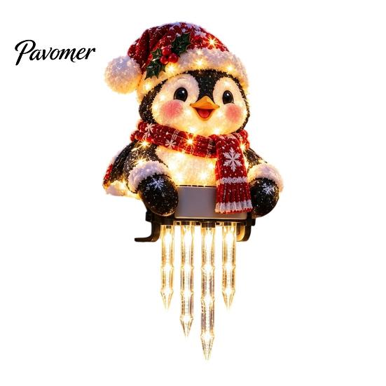 Christmas Lighted Garland Accents Winter Glow Snowman Icicle Light Decor, Outdoor Decorations, Hanging Wonderland Entrance Trim LED Holiday Lights for