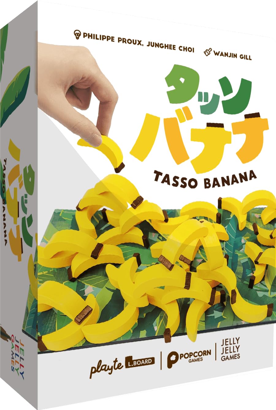 

JELLYJELLYGAMES Тассо Банан еще один Захватывающий баланс с последовательными Для Стек, стек, стек... повернуть! ходы мини-игры. 2-6 игроков.