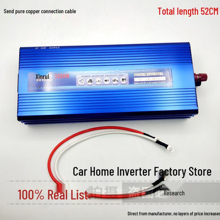 2500W High Power Car Inverter: 12V/24V to 220V for AC, Fridge, Washer 12V to 220V - 2500W