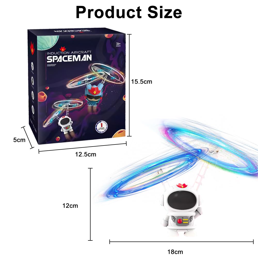 OBSET Astronaut Flying Toy Flying Drone Toy for Kids Boys Girls Christmas Gift (White)