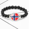287 Länder Nationalflagge Druckknopf Elastisches Band Perlen Länderflagge Unabhängigkeitstag Perlen Schmuck Perlenarmband
