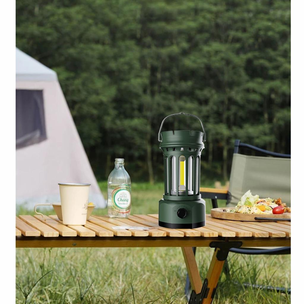 New solar camping lamp, outdoor camping lamp, retro atmosphere tent lamp, camp lamp, COB lighting portable lamp