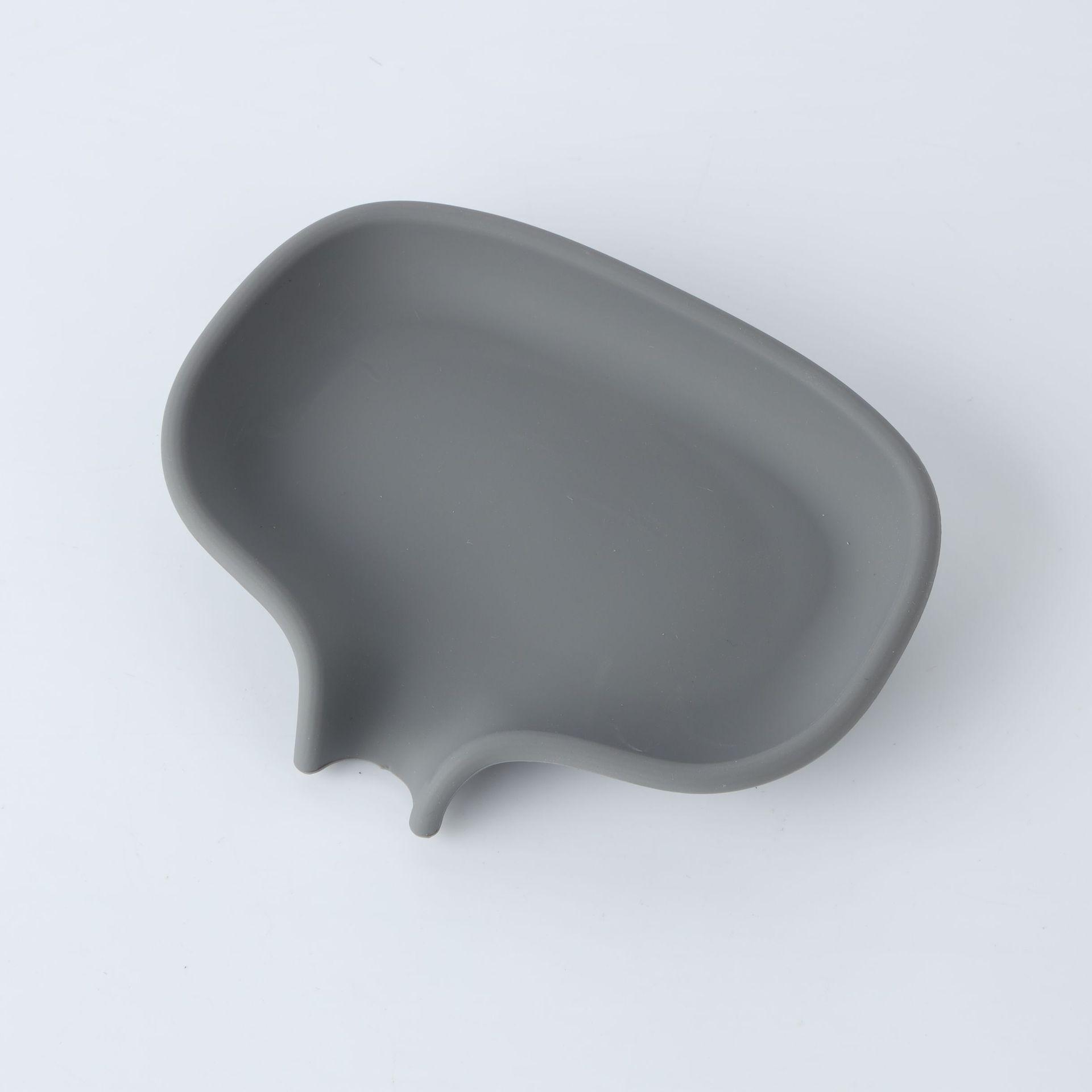 Minimalist Soap Holder - 1pc Simple Plain Soap Dish, Drain Soap Tray For Bathroom Accessories темно серый