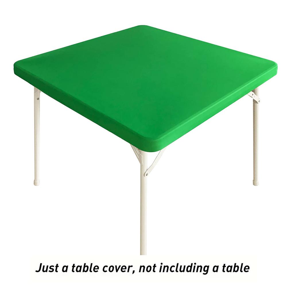 Square Fitted Table Cover Elastic Tablecloth Stretch Spandex Tables Top Cover Table Topper Cap for Dining Kitchen Home Party