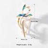 Simple Blue Flower Brooch Women Unisex Alloy Enamel High-end Elegant Simple Plant Series Brooch Pin Gifts PD1377