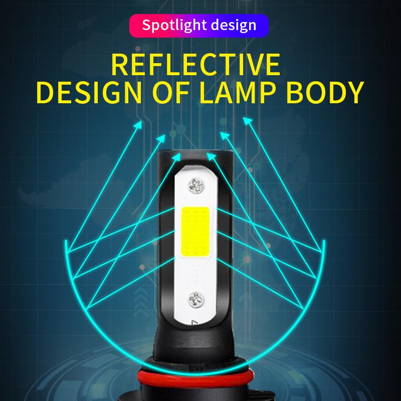 2st 72W 20000LM Bil Haedlight H4 H7 H1 LED H8 H9 H11 9005 9006 HB3 HB4 Hi/Lo Beam LED-lampor 4300K ​​3000K 6000K 8000K 25000K Islampor Autodimljus