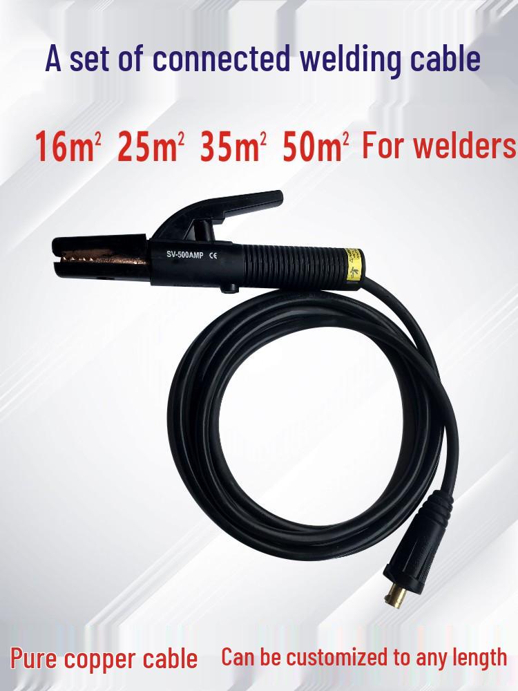Copper Welding Cable Set 16/25/35/50 SQ with Ground Clamp