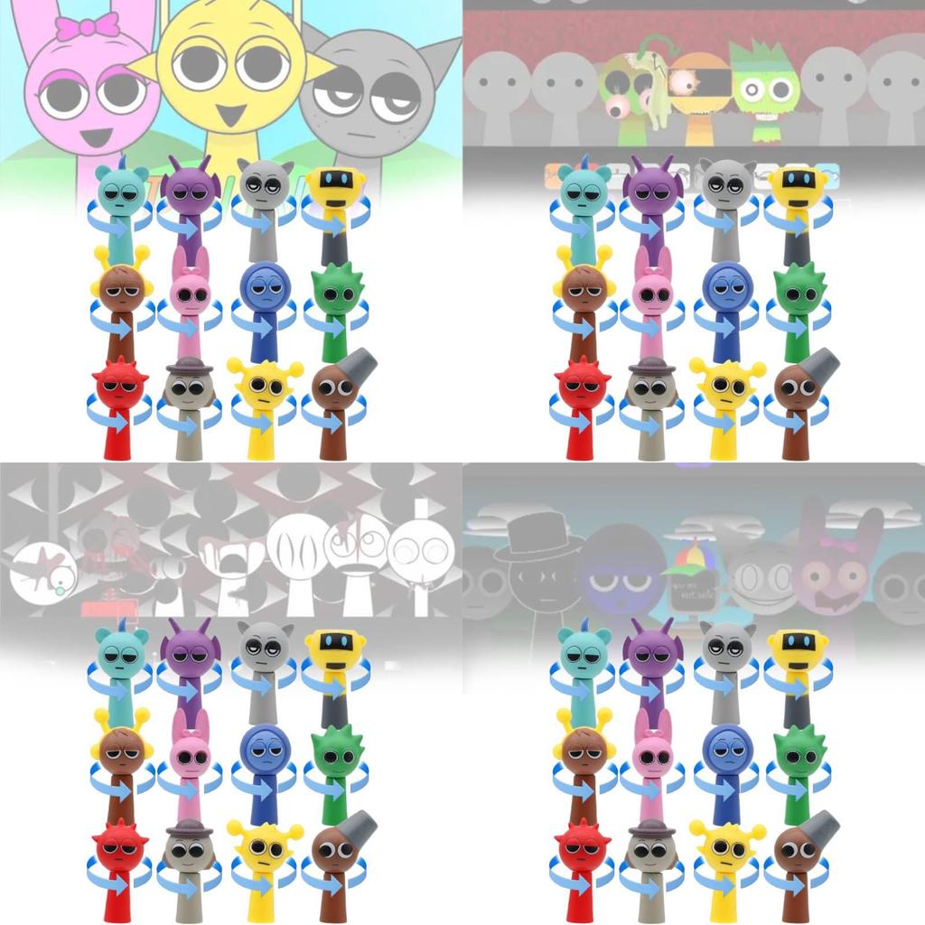 Premium Pvc Sprunki Rhythm Box Collectible Figures For Vibrant Desktop Dcor And Games