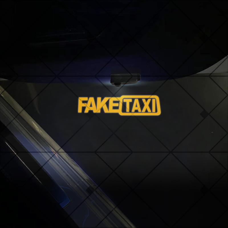 1/2Pcs For Fake Taxi Logo Skoda Opel Ford Subaru Kia Hyundai Dacia Car HD Projector Lamp LED Auto Door Welcome Light Accessories