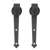 4m Double Door Arrow Type Barn Sliding Wood Door Track Kit Door Hanging Rail Pulley Set for