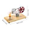 Mini Hot Air Stirling Engine Motor Model Colorful LED Electricity Power Generator Educational