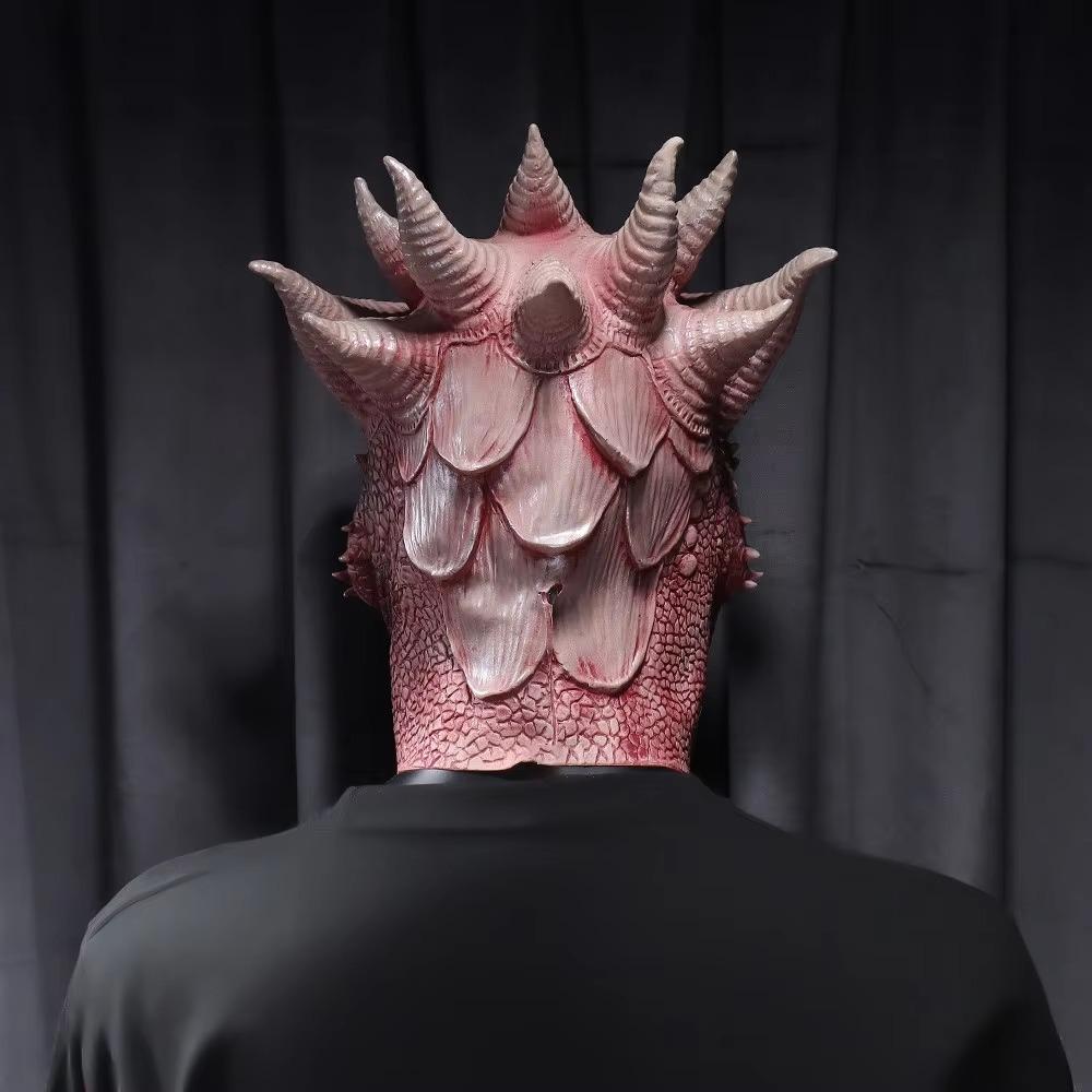 Latex Game Mask Dragon Warrior Character Ghost House Props High Quality Cosplay Helmet