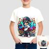 Summer Round Neck Hip - Hop Cartoon Character 3D Printed Top Fashionable Casual Short Sleeved Children's Boy T-shirts