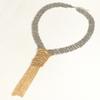 2026 New Personalized Design Alloy Woven Necklace European and American For Women Exaggeration Trendy Cool Long Necklace