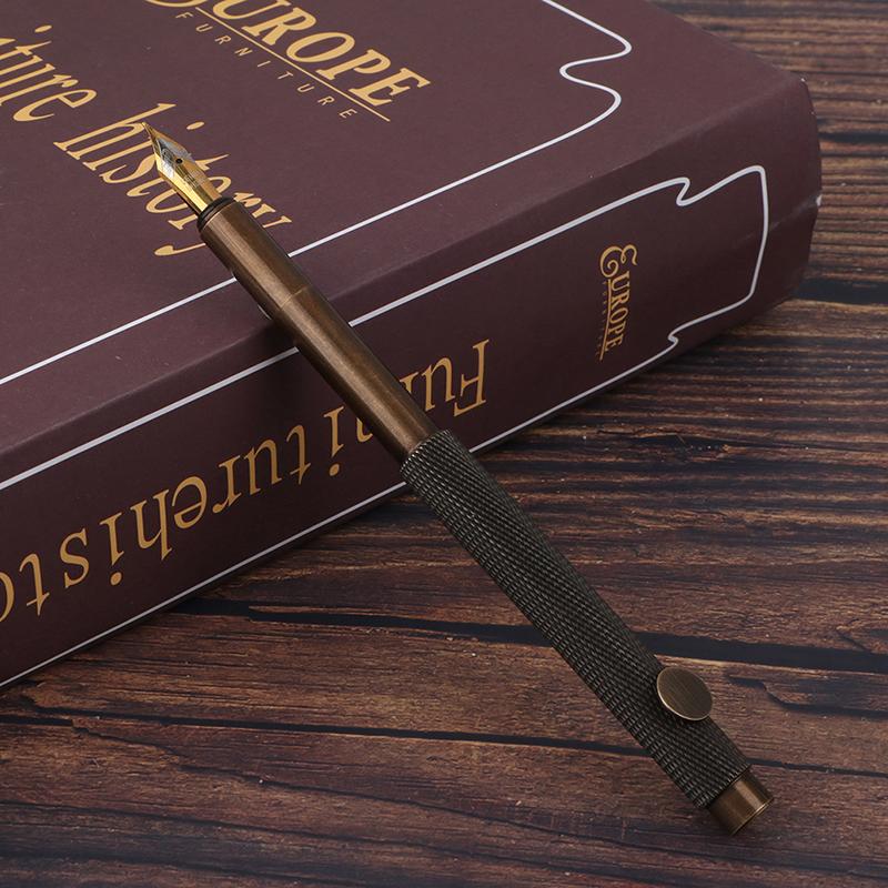 

Роскошная латунная перьевая ручка EF/F/изогнутое перо Деловые офисные школьные принадлежности Ручка 0.38mm