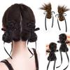 Synthetic Hair Braided Wig Clip Y2K Bow Hair Clips Sweet Wig Hairpin  Women