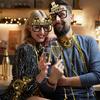 6/12/18Pcs 2027 Happy New Year Party Paper Glasses Black Gold Glitter For New Years Eve Gatherings Photo Booth Props