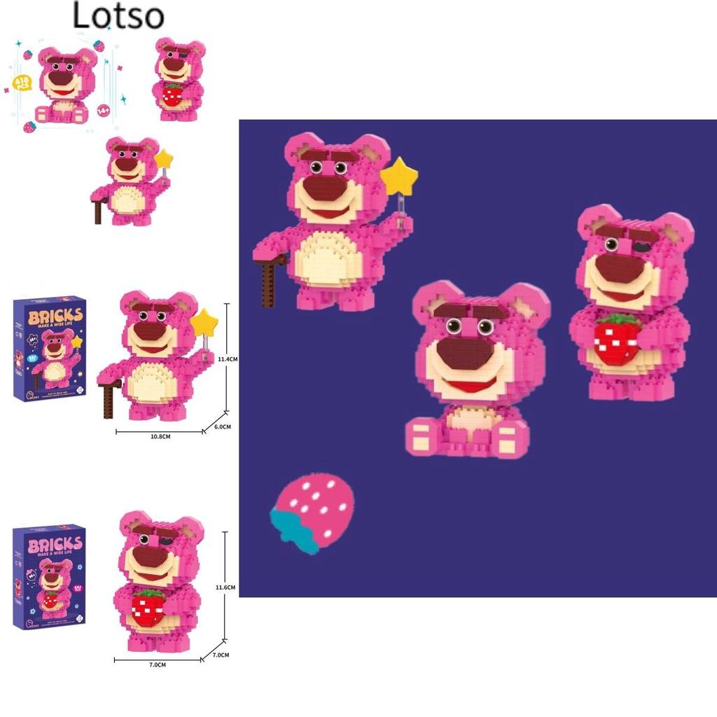 Strawberry Bear Microblock Diamond Bricks