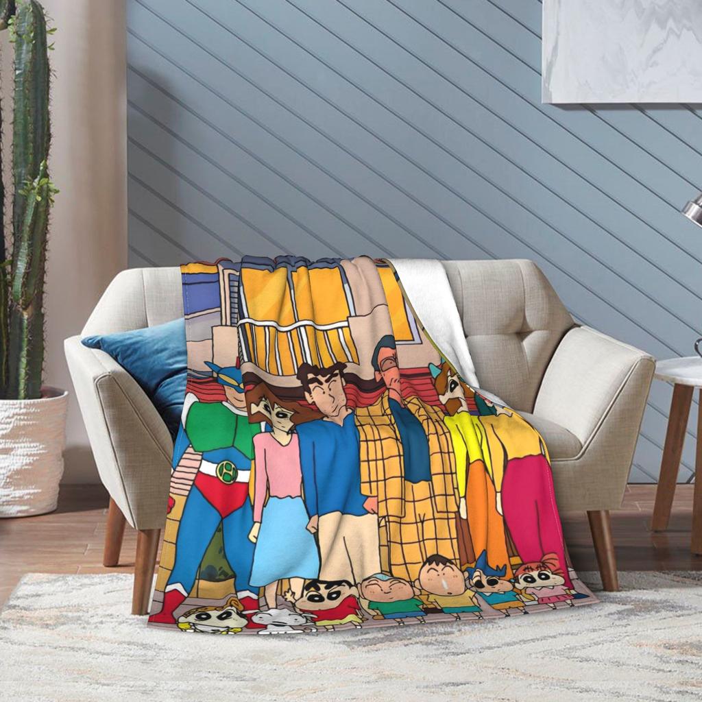Crayon Shin-chans Cartoon Anime Blanket Warm Cozy Fluffy Throw Blankets for Couch 50x60 Inch Multiple Sizes Rug Piece