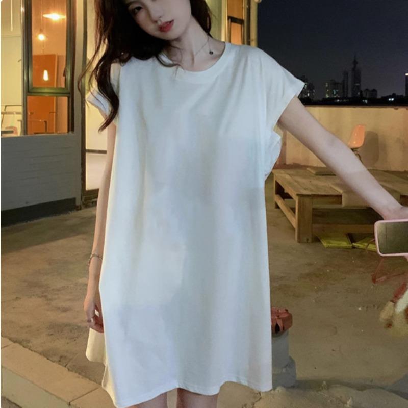 Women's Mid-length T-shirt Summer Student Pajamas Top I Small Vest Home Nightdress