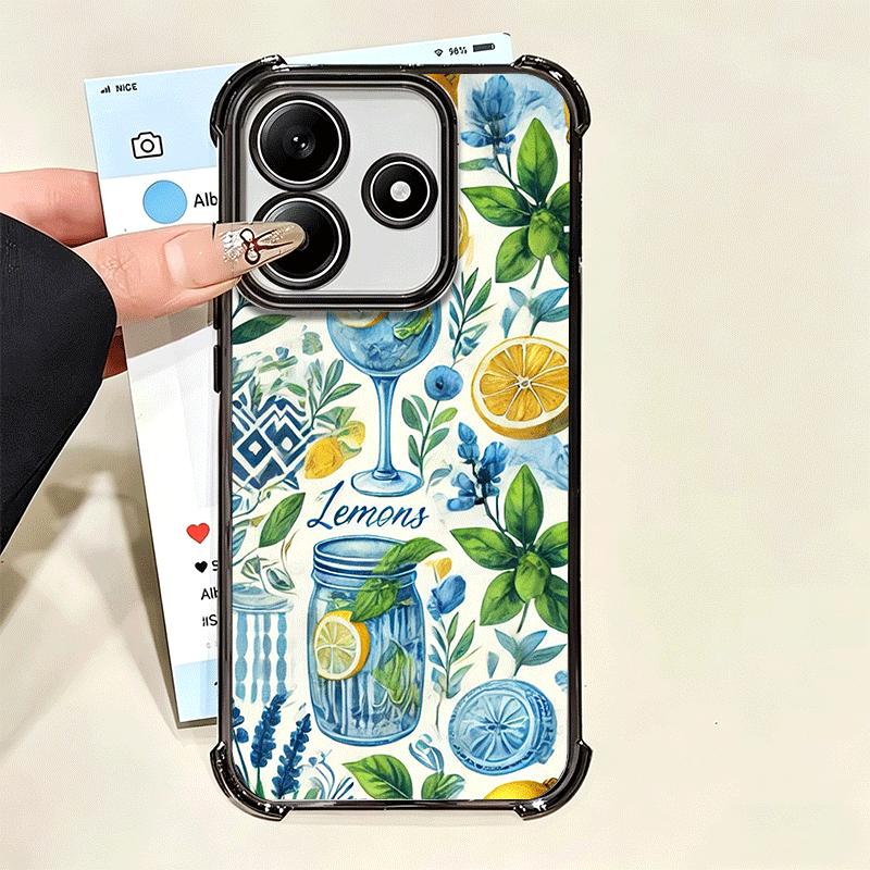 Summer Fruits Lemon Soft Phone Case For Xiaomi Poco X7 X8 Pro Max X6 X5 X3 F8 Ultra F7 M8 M7 M5S Redmi 15C 15A 15 14C 13C 12C 13