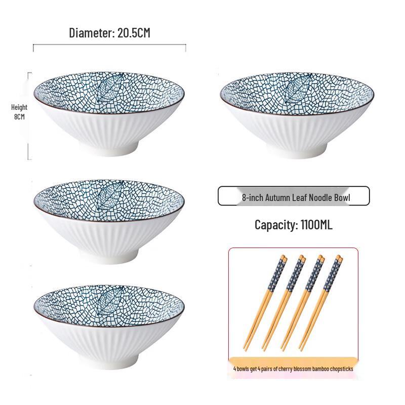 Japanese Ceramic Ramen Noodle Bowl