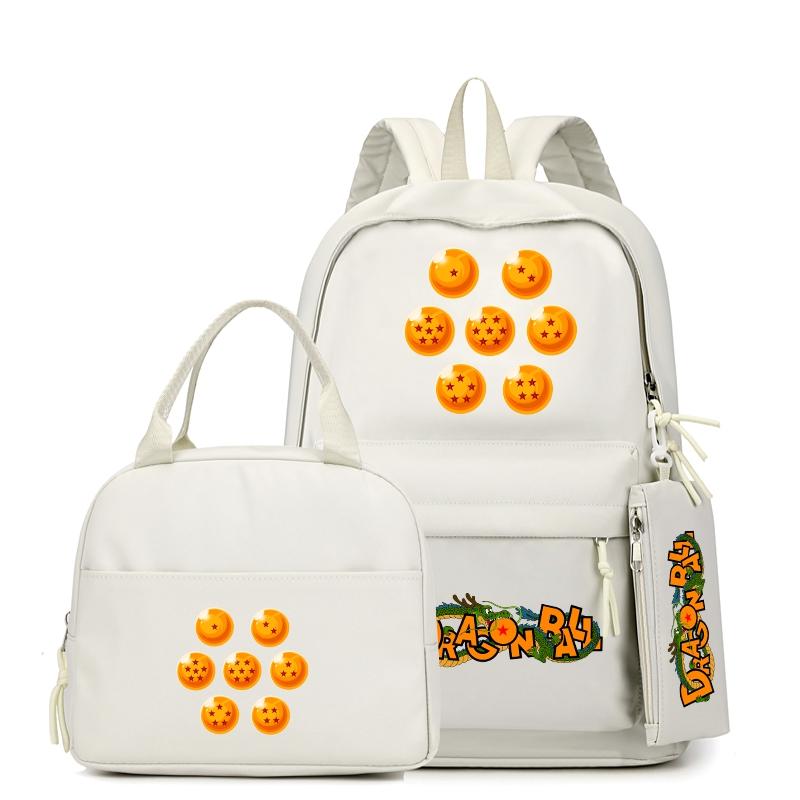 3Pcs/set Anime Dragon Ball Backpack with Lunch Bag for Girl Boy Back To School Bookbag Schoolbag Men Women Travel Bag Mochila