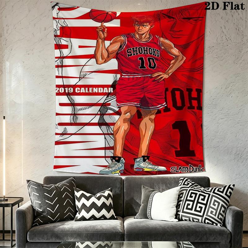 Slam Dunk Basketball Heroes Tapestry Tapestry Fashion Print Background Cloth Wall Covering Decoration Background Cloth