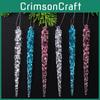 Christmas Acrylic Ice Crystal Decorations Set With Transparent Ice Pendant For Holiday Home Decor