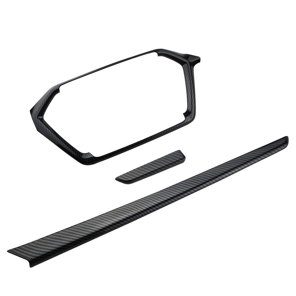 LHD Stickers For ISUZU D-MAX DMAX 2021 2022 2023 Dashboard Central Control Trim Cover Navigation ABS Carbon Fiber Car Styling