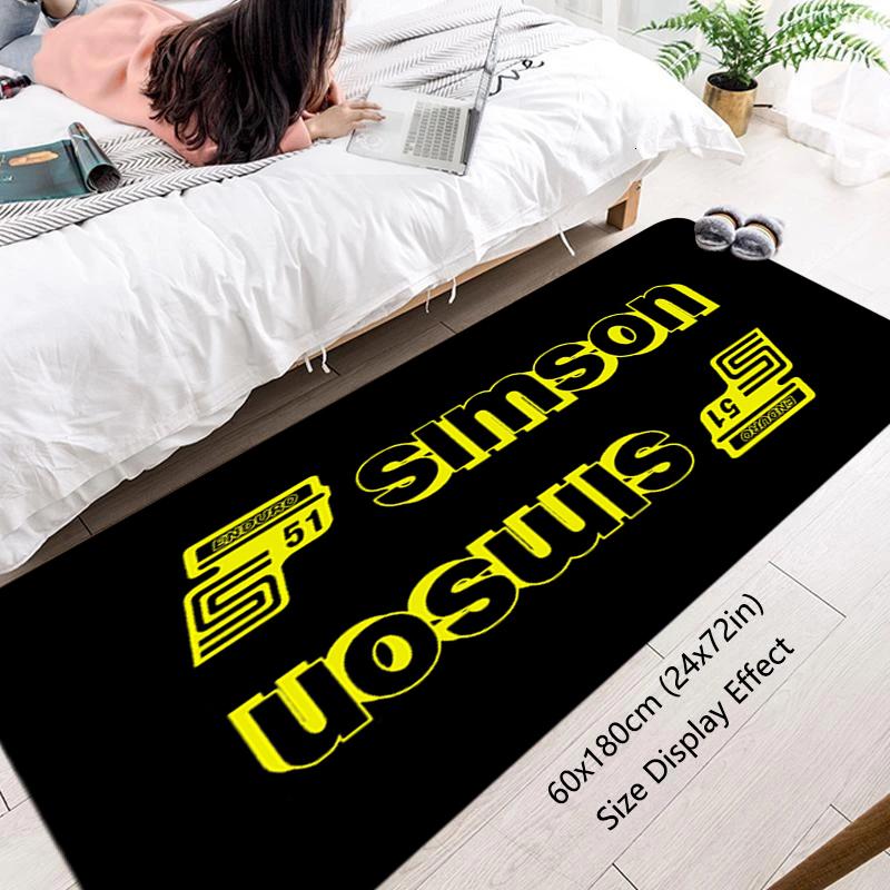 Floor Mat Simsons Motor Non-slip Foot Rug for Entryway Hallway Carpet Kitchen Water Absorbed Rugs Fluffy Bedside Mats Home Decor