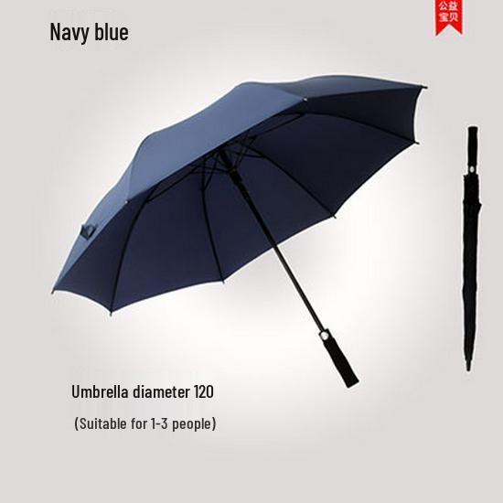 Large Automatic Dual-Use Umbrellas: Sun & Rain Protection with Long Handle and Black Glue for Sun Blocking